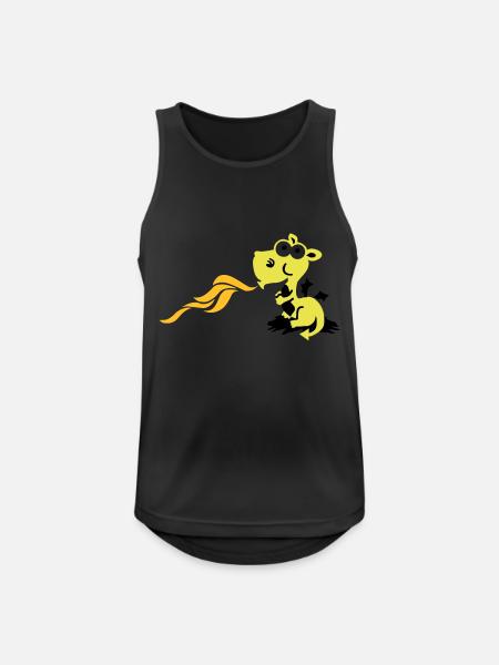 dragon spits fire - Männer Tank Top atmungsaktiv - Schwarz