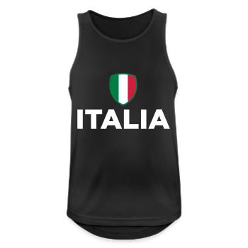 Drapeau national d'Italie - Débardeur respirant Homme - noir - Devant - Nick (188cm)