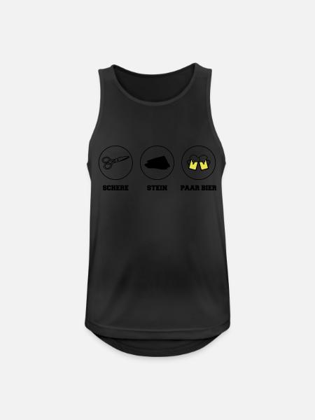 blockedName - Männer Tank Top atmungsaktiv - Schwarz