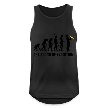 evolution_saxophon_b_2c - Männer Tank Top atmungsaktiv - Schwarz - Vorne - Nick (188cm)