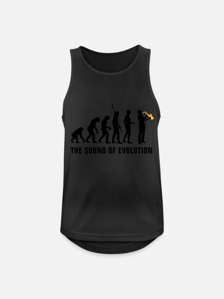 evolution_saxophon_b_2c - Débardeur respirant Homme - noir