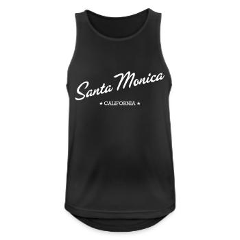 santa monica - Débardeur respirant Homme - noir - Devant - Nick (188cm)