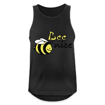 abeille sympa - Débardeur respirant Homme - noir - Devant - Nick (188cm)