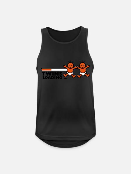 Twins Loading - Männer Tank Top atmungsaktiv - Schwarz