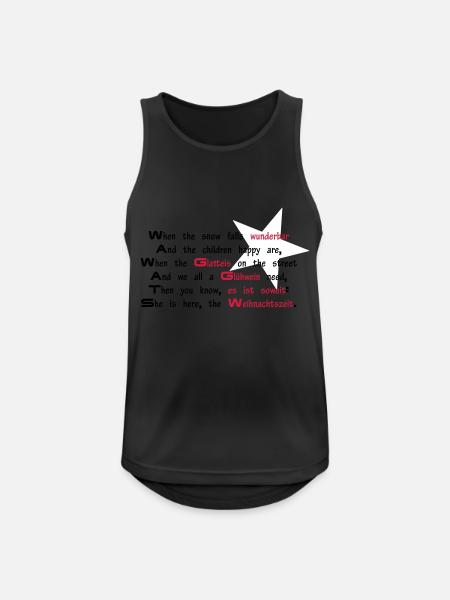 Spruch Weihnachten - Männer Tank Top atmungsaktiv - Schwarz
