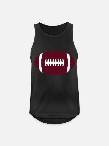 rugby ball - Men's Breathable Tank Top - black