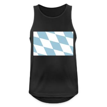 Bayern Flagge Blau Weiß - Männer Tank Top atmungsaktiv - Schwarz - Vorne - Nick (188cm)