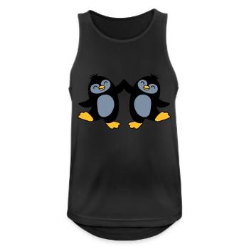 High Five Bienvenue Pingouins - Débardeur respirant Homme - noir - Devant - Nick (188cm)