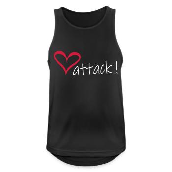 Valentine's Day love attack I love you - Men's Breathable Tank Top - black - Front - Nick (188cm)