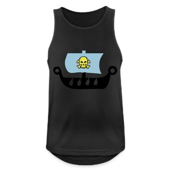 bateau pirate - Débardeur respirant Homme - noir - Devant - Nick (188cm)