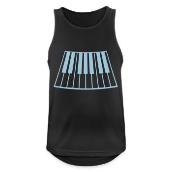 Piano Keys Instrument Playing Classical Music - Men's Breathable Tank Top - black - Front - Nick (188cm)