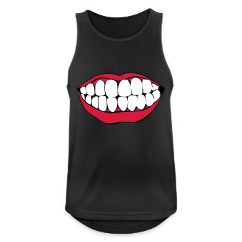 La bouche, dent, dents, dentition, dentiste, Tooth - Débardeur respirant Homme - noir - Devant - Nick (188cm)