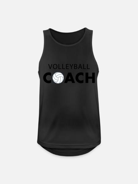 Volleyball Coach - Männer Tank Top atmungsaktiv - Schwarz