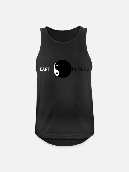 Yang - Männer Tank Top atmungsaktiv - Schwarz