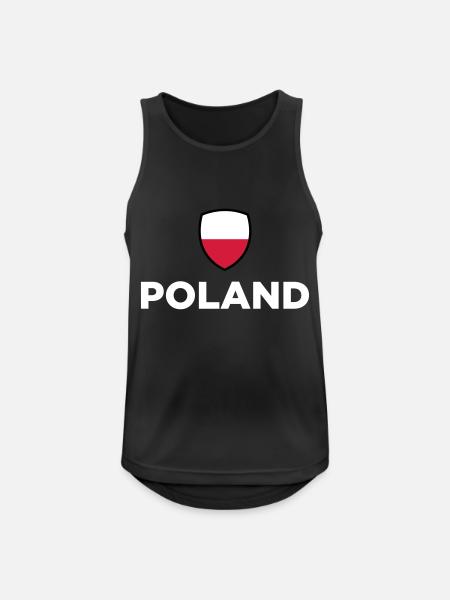 Drapeau national de Pologne - Débardeur respirant Homme - noir