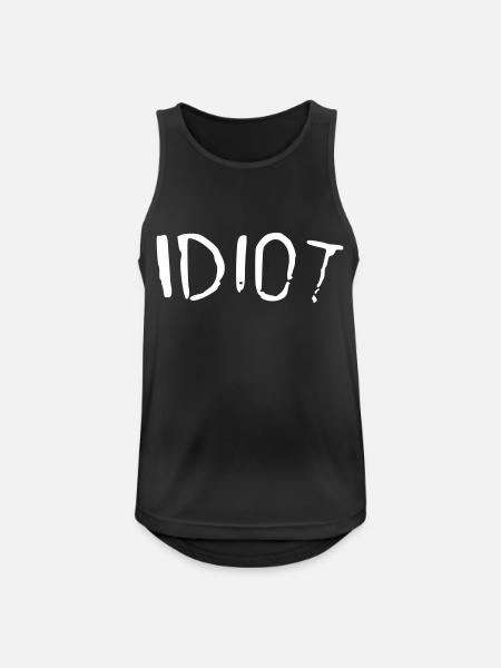 idiot - Men's Breathable Tank Top - black