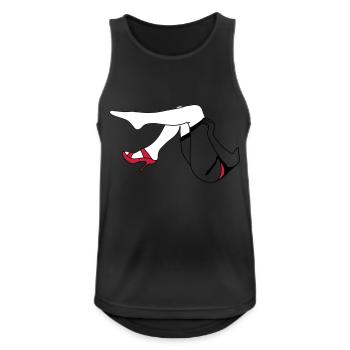 Frau Beine_d1 - Männer Tank Top atmungsaktiv - Schwarz - Vorne - Nick (188cm)