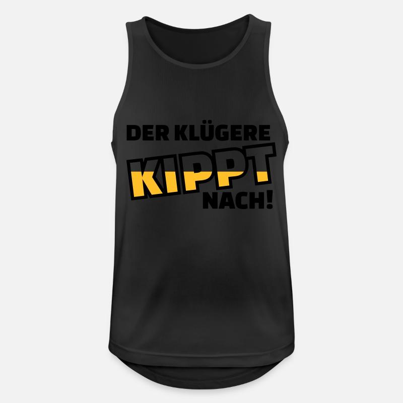 Bier - Männer Tank Top atmungsaktiv - Schwarz