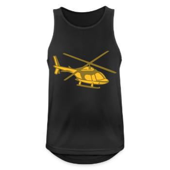 Hubschrauber - Männer Tank Top atmungsaktiv - Schwarz - Vorne - Nick (188cm)