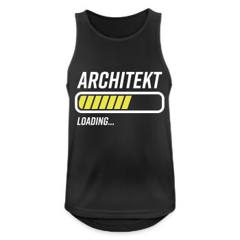 Architekt Loading Ladebalken - Männer Tank Top atmungsaktiv - Schwarz - Vorne - Nick (188cm)