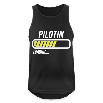 Pilotin Loading Ladebalken - Männer Tank Top atmungsaktiv - Schwarz - Vorne - Nick (188cm)