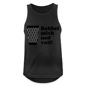 Babillage côtelé me ned né à fond ! #FrankfurtShirts - Débardeur respirant Homme - noir - Devant - Nick (188cm)
