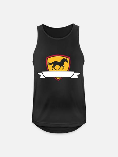 Insert Text Horse Banner - Men's Breathable Tank Top - black
