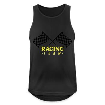 Racing Flag Team - Men's Breathable Tank Top - black - Front - Nick (188cm)