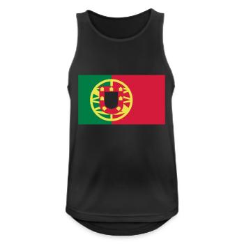 portugiesische Fahne - Männer Tank Top atmungsaktiv - Schwarz - Vorne - Nick (188cm)