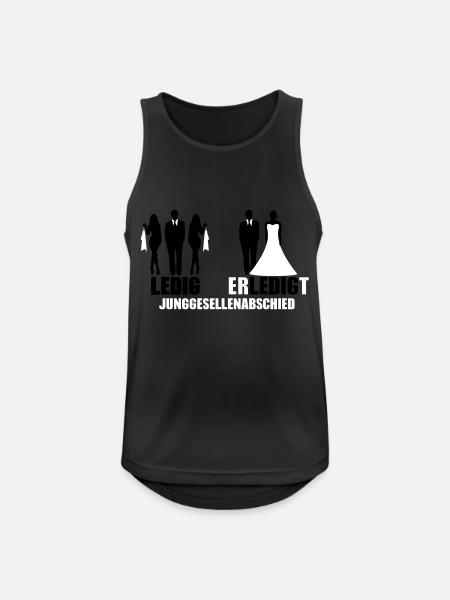 Ledig Erledigt - Männer Tank Top atmungsaktiv - Schwarz