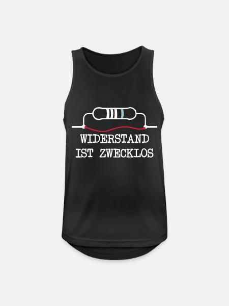 Widerstand ist zwecklos - Männer Tank Top atmungsaktiv - Schwarz
