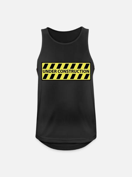 Under Construction - Männer Tank Top atmungsaktiv - Schwarz