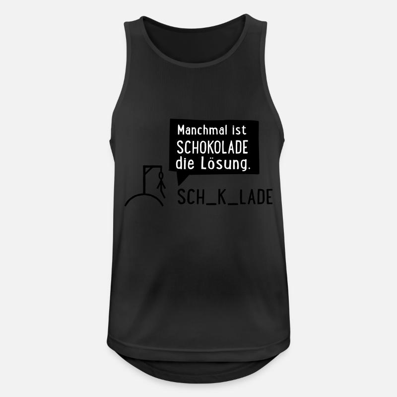Schokolade - Männer Tank Top atmungsaktiv - Schwarz