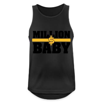 Milliondollarbaby - Männer Tank Top atmungsaktiv - Schwarz - Vorne - Nick (188cm)