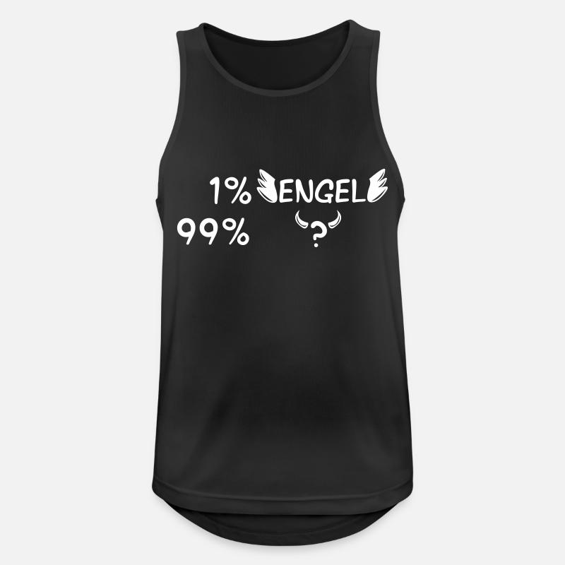 Engel oder Teufel - Männer Tank Top atmungsaktiv - Schwarz