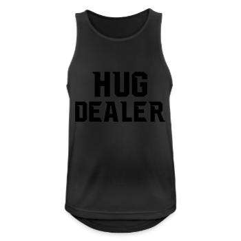 HUG DEALER - Débardeur respirant Homme - noir - Devant - Nick (188cm)