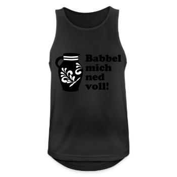 Bembel "Babbel mich ned voll!" Design #Hessen #FFM - Männer Tank Top atmungsaktiv - Schwarz - Vorne - Nick (188cm)