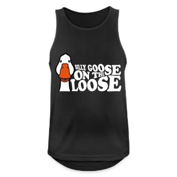 goose on the loose - Men's Breathable Tank Top - black - Front - Nick (188cm)