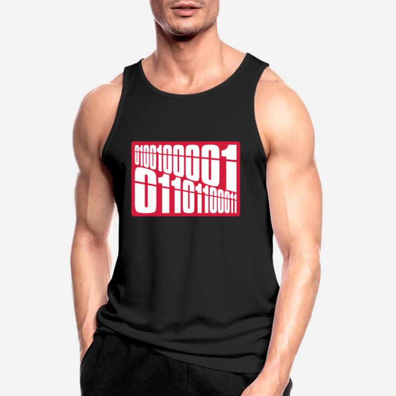 Binary Code Program Language Men's Breathable Tank Top
