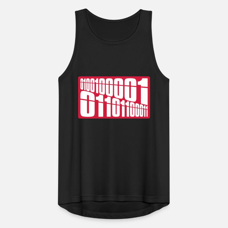 Binary Code Program Language Men's Breathable Tank Top