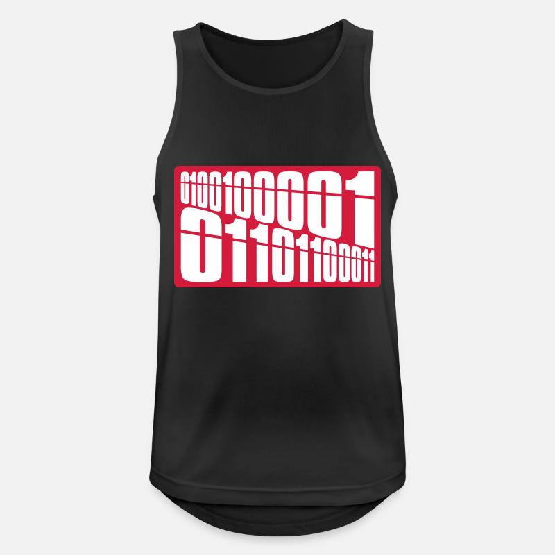 Binär Code Programm Sprache - Männer Tank Top atmungsaktiv - Schwarz