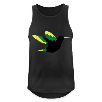 kolibri 01 - Männer Tank Top atmungsaktiv - Schwarz - Vorne - Nick (188cm)