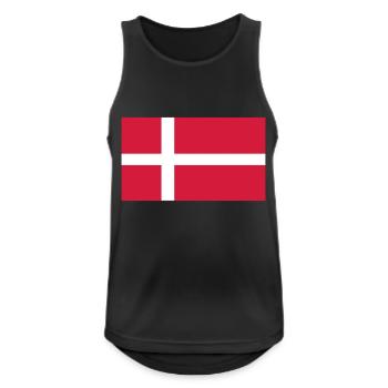 denmark flag - Männer Tank Top atmungsaktiv - Schwarz - Vorne - Nick (188cm)