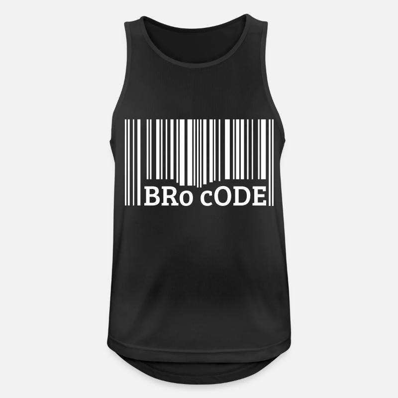 bro code | Bruder Freunde Bros - Männer Tank Top atmungsaktiv - Schwarz