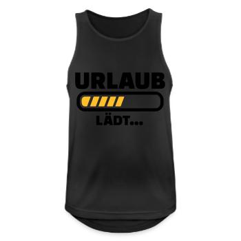 Urlaub - Männer Tank Top atmungsaktiv - Schwarz - Vorne - Nick (188cm)