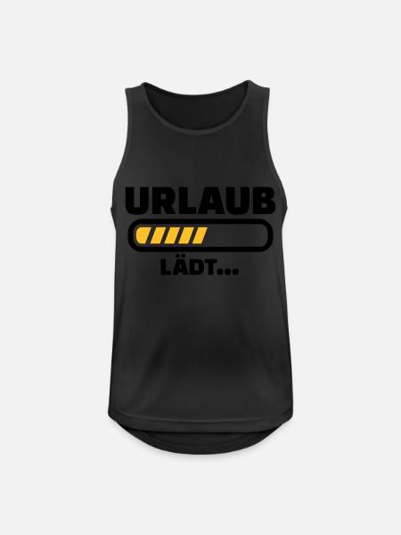 Urlaub - Männer Tank Top atmungsaktiv - Schwarz