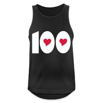 ★ Nummer Hundert 100-Best Jersy Number & Best Age ★ - Männer Tank Top atmungsaktiv - Schwarz - Vorne - Nick (188cm)