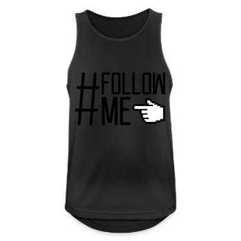 Hand Zeiger Follow - Männer Tank Top atmungsaktiv - Schwarz - Vorne - Nick (188cm)