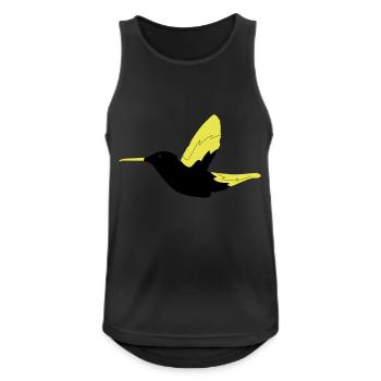 Colibri Oiseau - Débardeur respirant Homme - noir - Devant - Nick (188cm)
