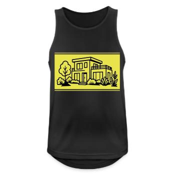 Haus Villa Immobilie - Männer Tank Top atmungsaktiv - Schwarz - Vorne - Nick (188cm)